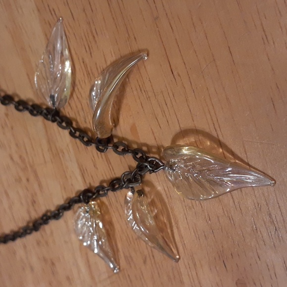 Vintage Leaf Necklace Q133 - Picture 4 of 9